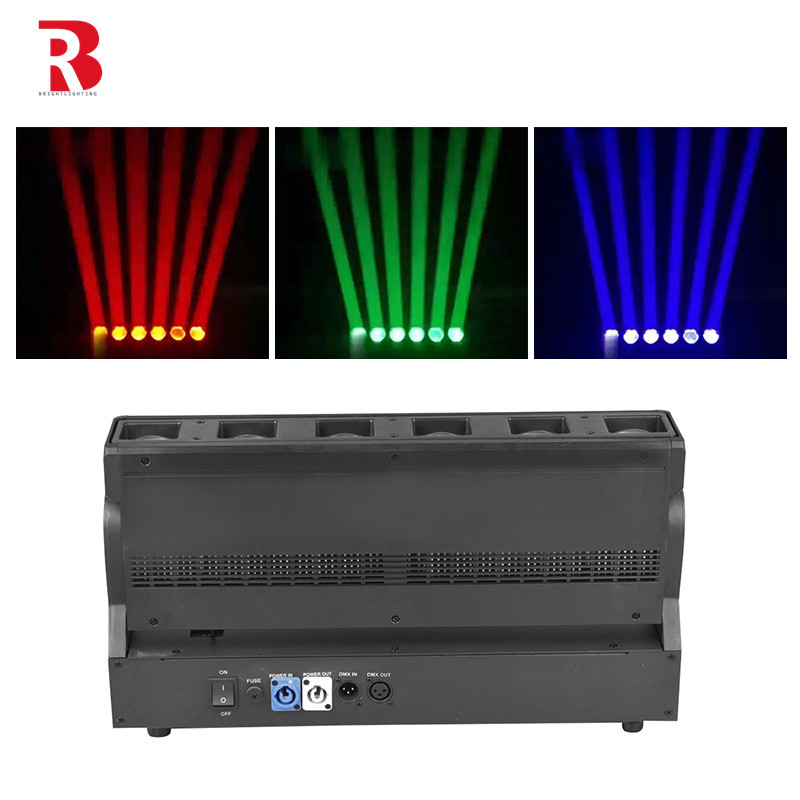 6x40W RGBW Sweeper Beam Quad LED Bar Beam Stage Light per creare effetti di illuminazione