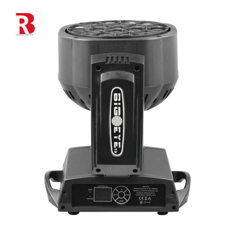 LED Moving Head Wash And Rotation 19x15W 4 in 1 Beeye Light per spettacolo sul palco