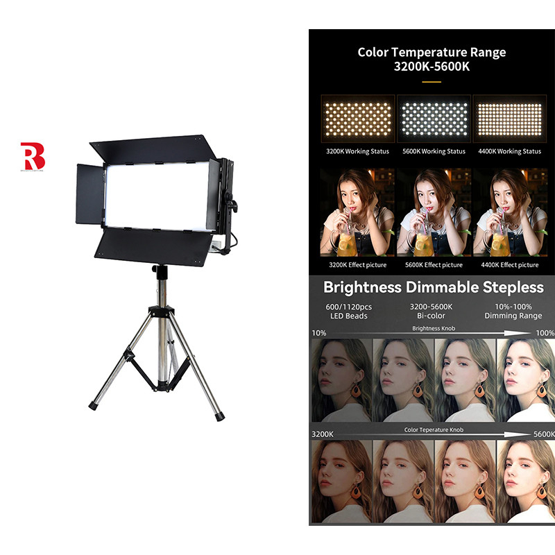 Luce di pannello morbida LED da studio 6000K RGBYW 5in1 LED per feste