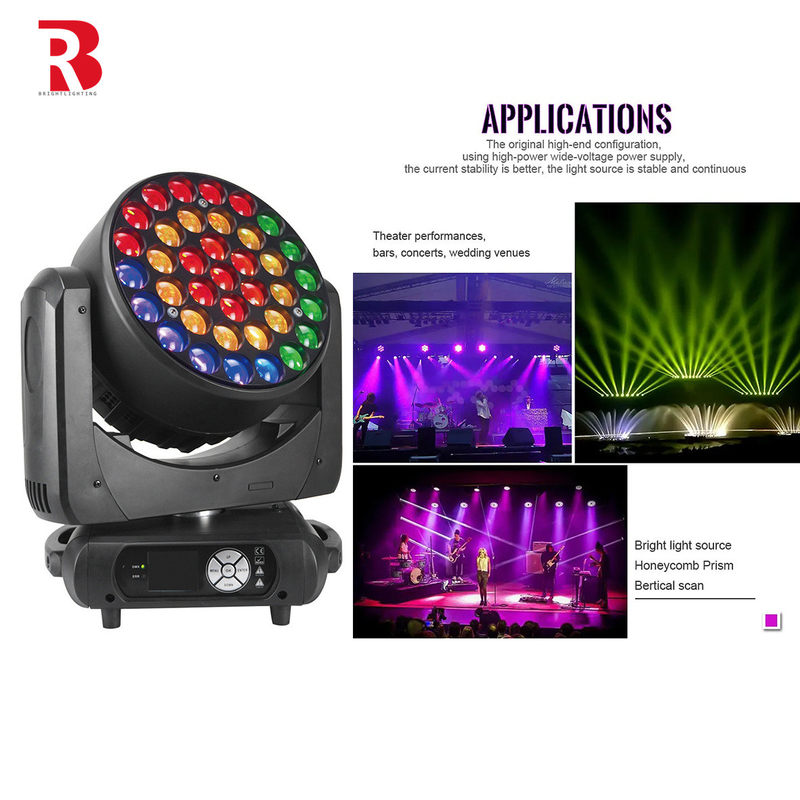 DMX512 esterno 37*15W RGBW LED Moving Head Stage Light con sistema di raffreddamento avanzato