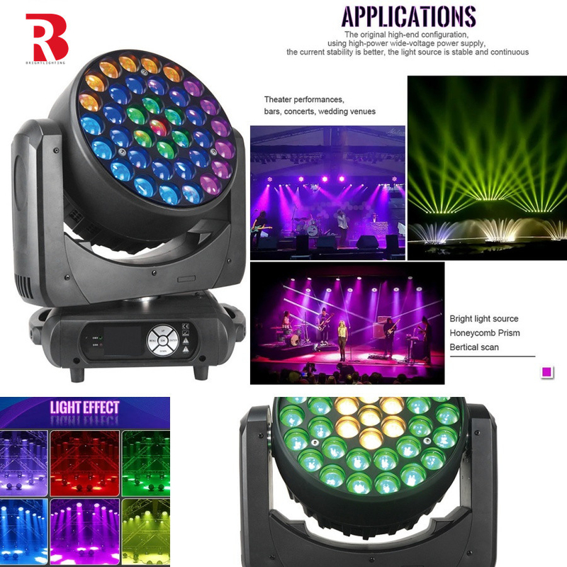 Effetti visivi vibranti RGBW 4in1 LED Moving Head Light per spettacoli musicali