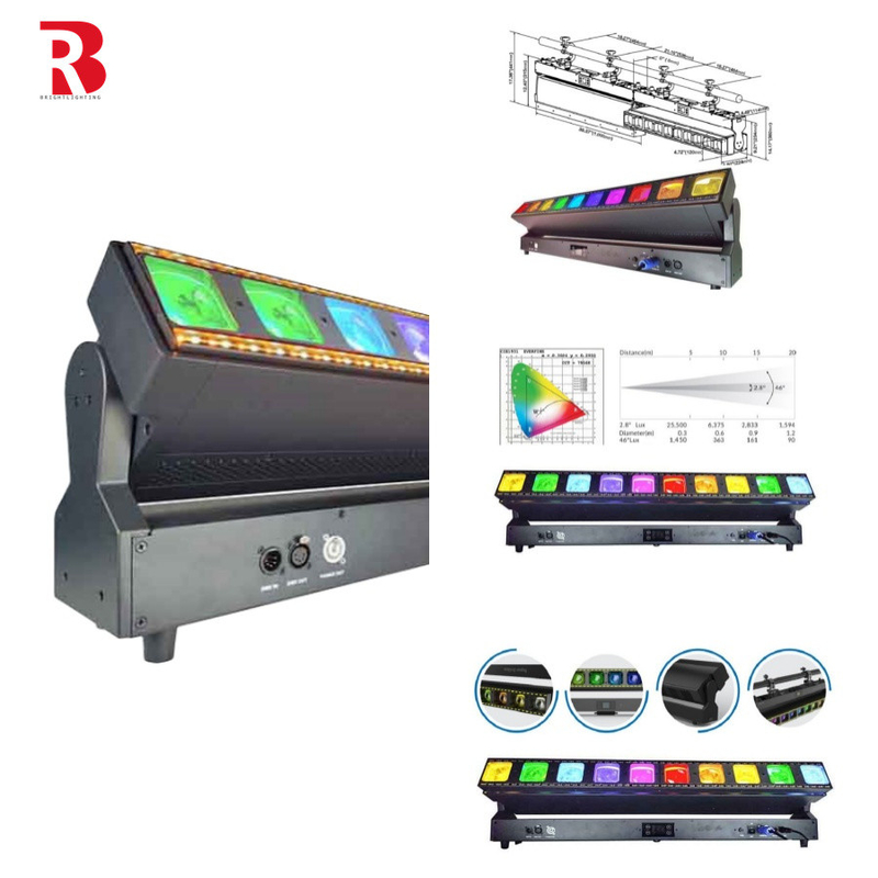 Luce di scena laser a fascio motore con controllo preciso del fascio e configurazione LED 10x60W