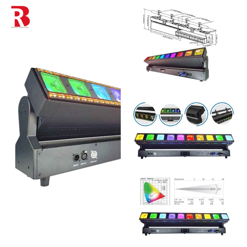 Luce di scena laser a fascio motore con controllo preciso del fascio e configurazione LED 10x60W