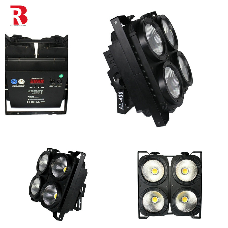 Strobe Led Audience Blinder Light 4x100w 4 Eyes Led Blinders For Studio Tv Film Dmx