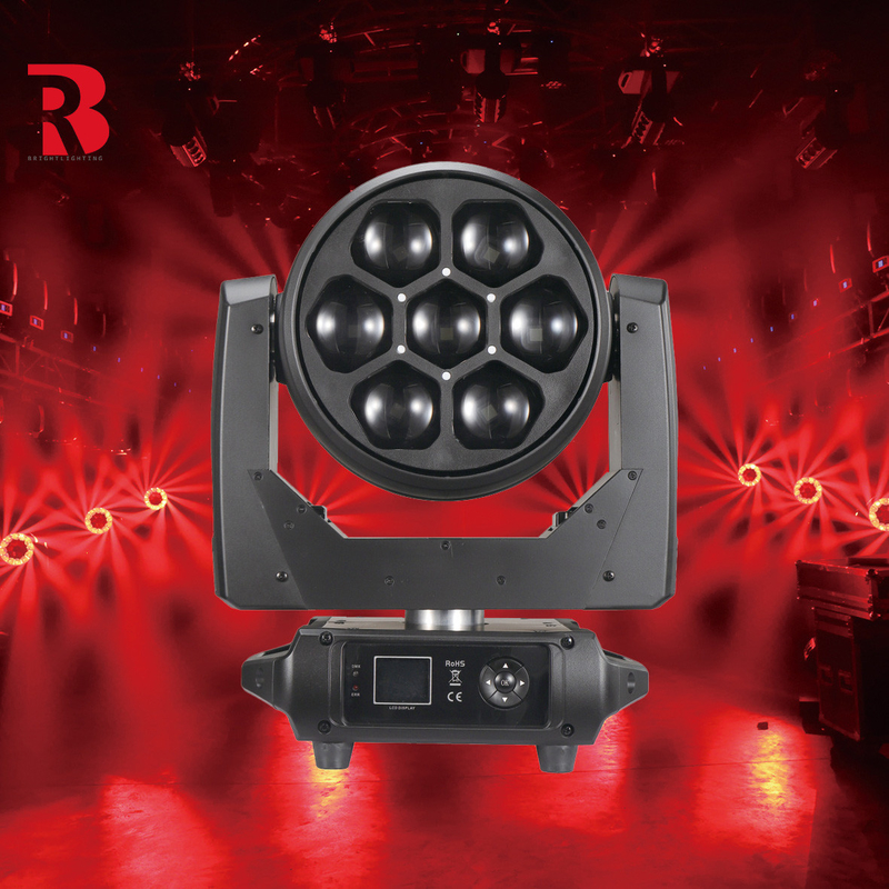 LED 240V 7*40W 51CH Bee'eye Moving Head Light per palcoscenico professionale