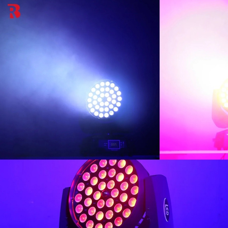 Creare atmosfere drammatiche con 36pcs X 10W RGBW 4-in-1 Zoom LED Moving Head Wash Light