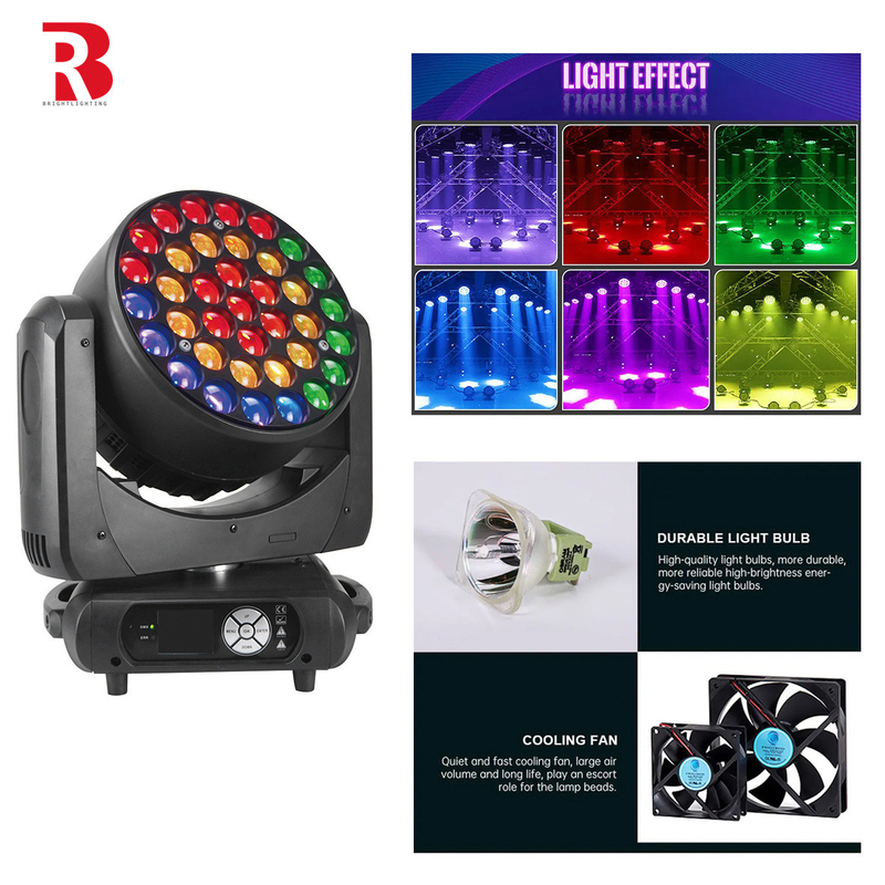 37*15W LED RGBW Infinite Mixture LCD LED Moving Head Light Per Chiesa Disco