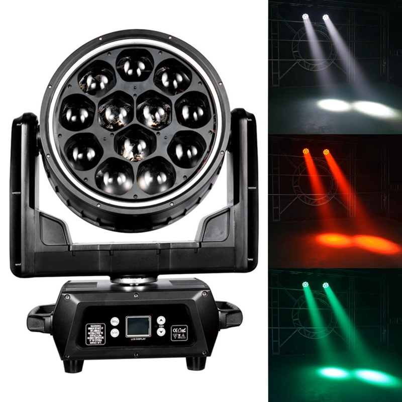 Barra di controllo DMX LED 12x40W RGBW 4 in 1 Zoom Wash Testa mobile per eventi Club Luce da palco