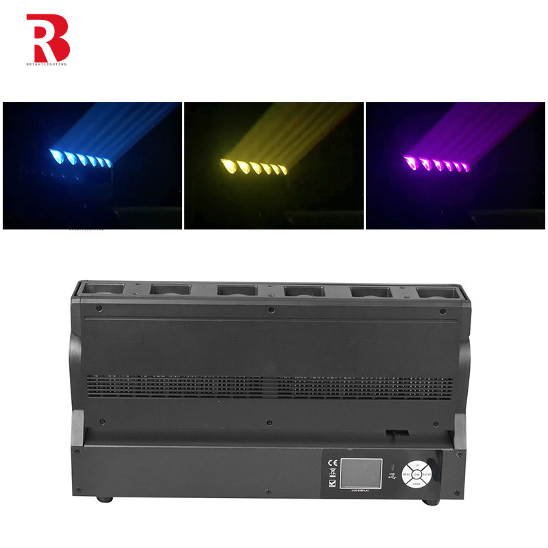 DJ Disco LED Stage Light 6x40W RGBW 4in1 Zoom Wash Moving Pixel Beam Barre luminose a LED