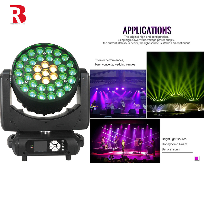 37X15W Wash+ Zoom LED Moving Head Lights Stage Disco Lights Equipaggiamento