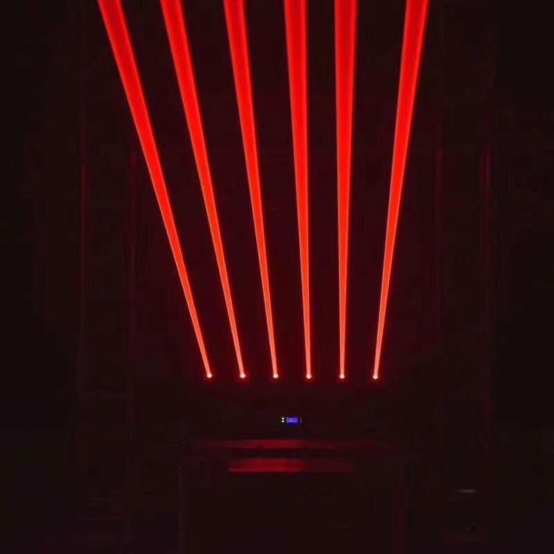 Faro a testa mobile laser 6 teste da 250W 3 in 1 Laser Pixel Beam per interni