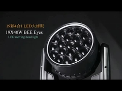 19*40w Leggio di alluminio Beeye con anello a led Beam Stage Lights illuminazione lineare Per DJ Night Club