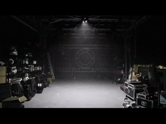 Luce a testa mobile a fascio con 2 lampadine a stroboscopo con laser rosso e verde